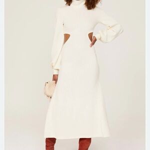 WeWoreWhat Cream Long Sleeve Dress